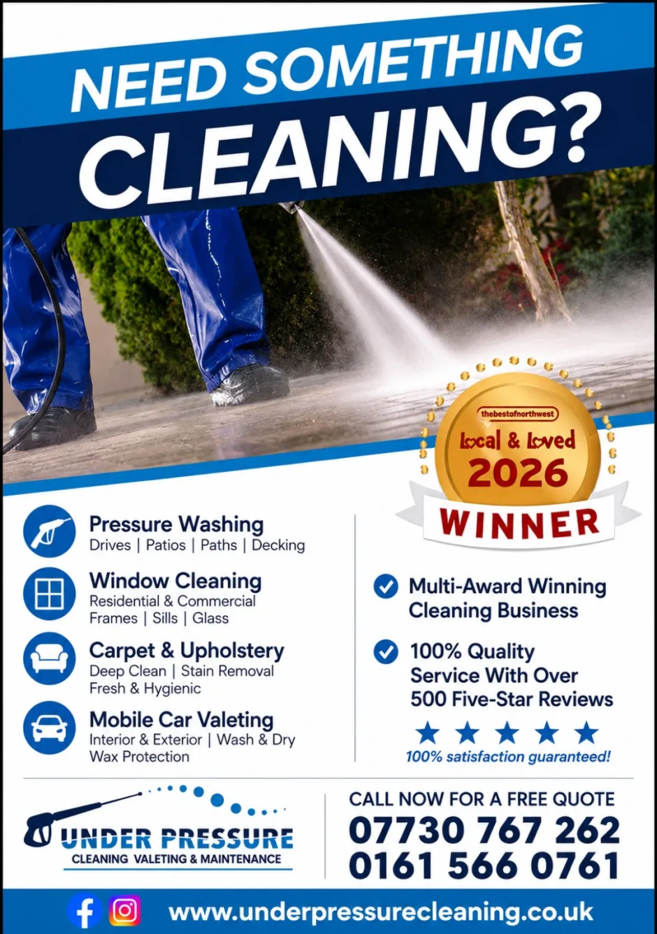 Under Pressure Cleaning services